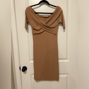 Zara Bodycon Dress - Beige - Size Small